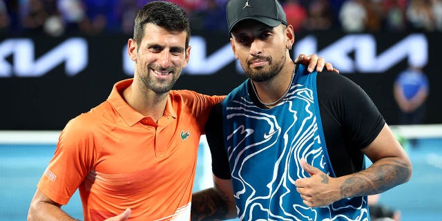 Novak Djokovic and Nick Kyrgios at Australian Open