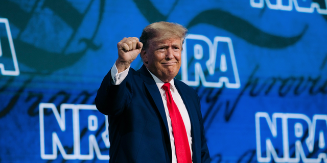 Former President Trump at an NRA-ILA Leadership forum.