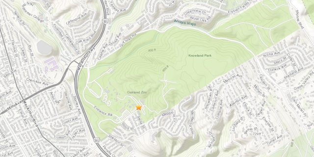 The first 3.0 magnitude earthquake's epicenter was near Oakland Zoo in Knowland Park.
