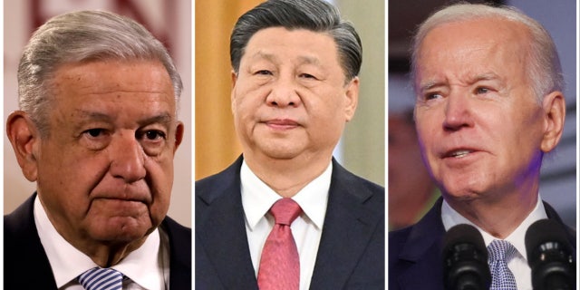 Lopez Obrador, Xi Jingping, and Biden in a three-way split