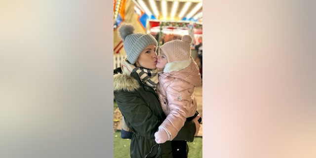 Young Olivia with her mom, Ewelina Skwarlo. The mom stresses the importance of parents watching for physical abnormalities in their children.