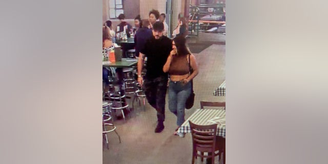 Surveillance footage pictures Aguirre and his date