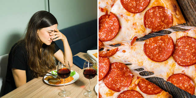 A Reddit user (not pictured) took to the social media platform to take to the eating etiquette issue, saying that she was driving him crazy with all the toppings on her boyfriend's pizza.