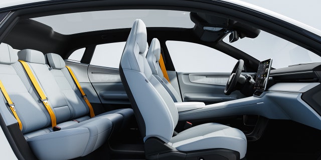 A digital rearview "mirror" displays a video feed from the back of the vehicle.