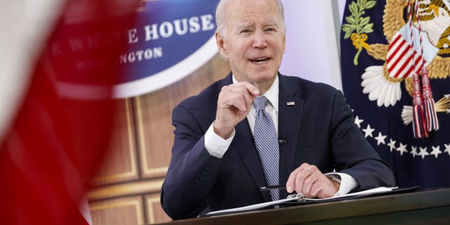 US President Joe Biden speaks