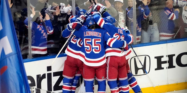 Rangers celebrate goal