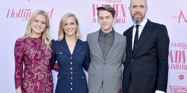 Reese Witherspoon shares daughter Ava and son Deacon with ex-husband Ryan Phillippe. She also has a 10-year-old son with Jim Toth, right.