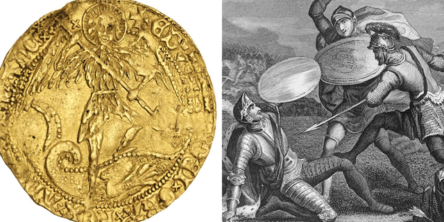 Coins from the battlefield at Bosworth Field have been found. They date back to 1485 when Richard III was defeated by Henry Tudor.