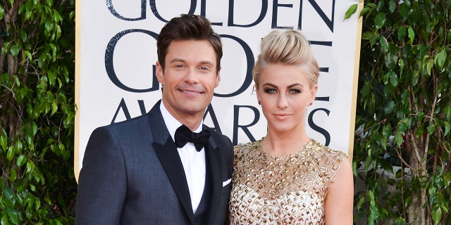 Julianne Hough and Ryan Seacrest posing together