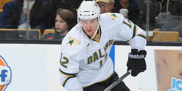 Raymond Sawada #12 of the Dallas Stars skates during warm-ups before the game against the Boston Bruins at the TD Garden on February 3, 2011 in Boston, Massachusetts.