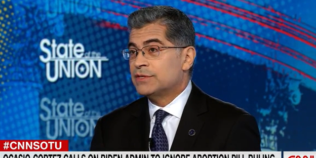 Secretary of the Department of Health and Human Services Xavier Becerra speaks on CNN about a controversial abortion pill ruling.