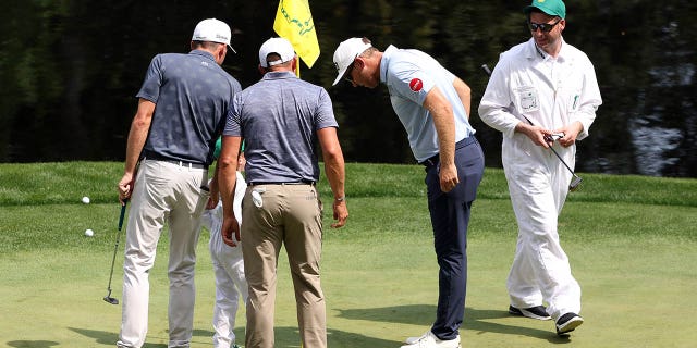 Golfers during the Par 3 contest prior to the Masters Tournament on April 5, 2023, in Augusta, Georgia.