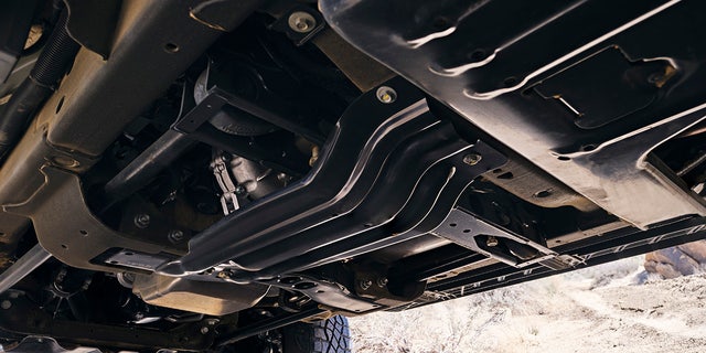 The ZR2 gets substantial steel skid plates.