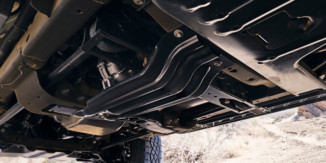 The ZR2 gets substantial steel skid plates.