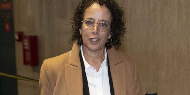 Susan Necheles, one of three attorneys who represent Donald Trump, appears in Manhattan Supreme Court on another case.