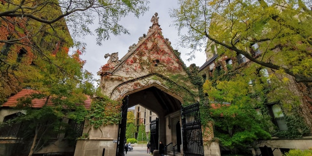 Cobb Gate at the University of Chicago in Chicago, United States, on October 18, 2022. 
