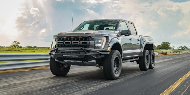 The Hennessey Performance Velociraptor 6x6 is a modified Ford F-150 Raptor.