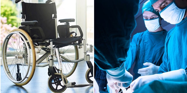 split of wheelchair and surgery