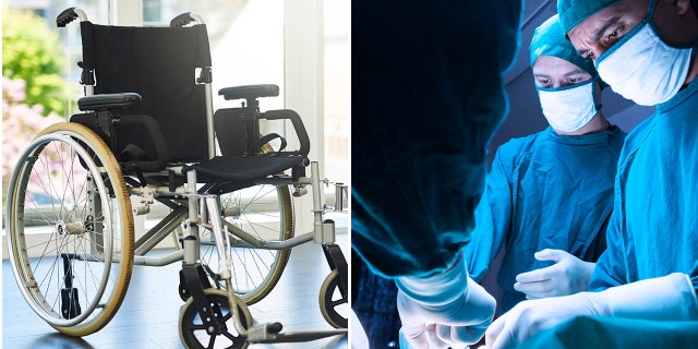 split of wheelchair and surgery