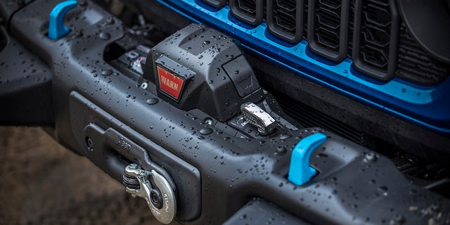 A factory-installed 8,000-pound Warn winch is a factory option.