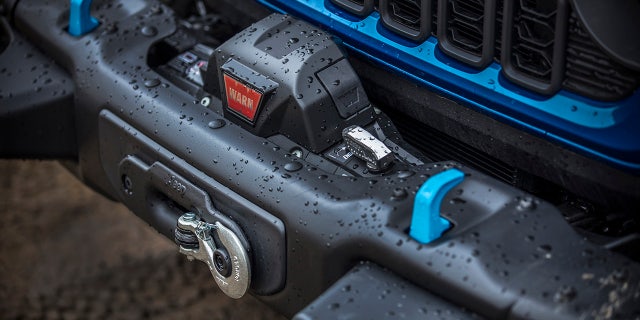 A factory-installed 8,000-pound Warn winch is a factory option.