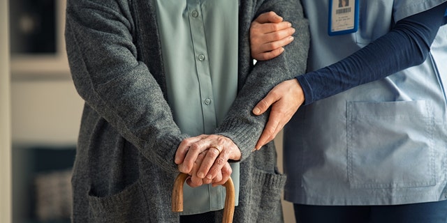 Woman in nursing home