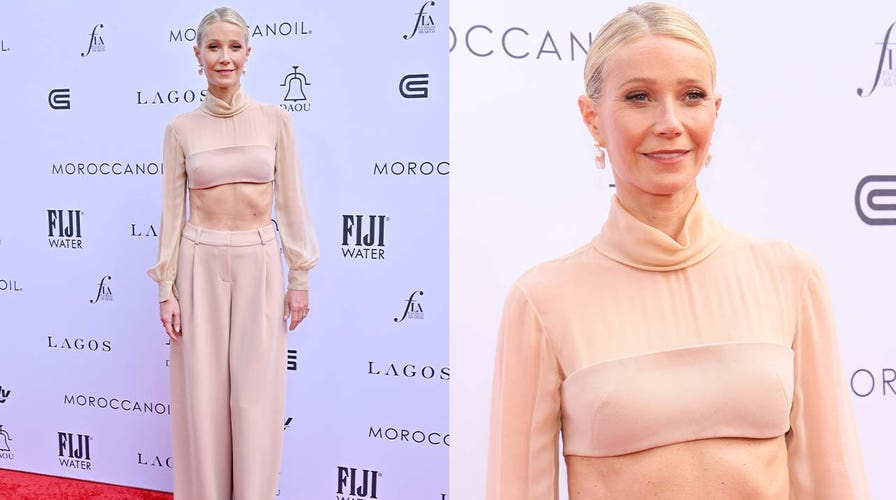 Gwyneth Paltrow shows off abs at first appearance since winning