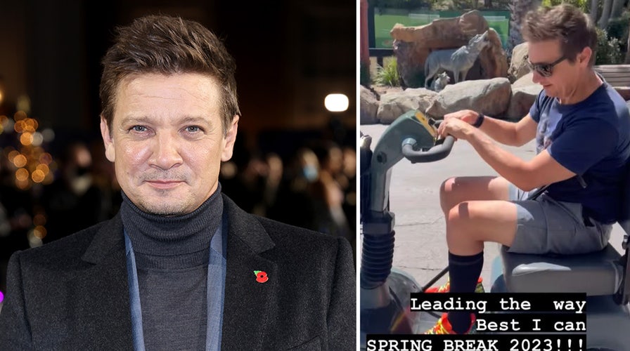 Jeremy Renner Uses Electric Wheelchair At Theme Park While Recovering ...