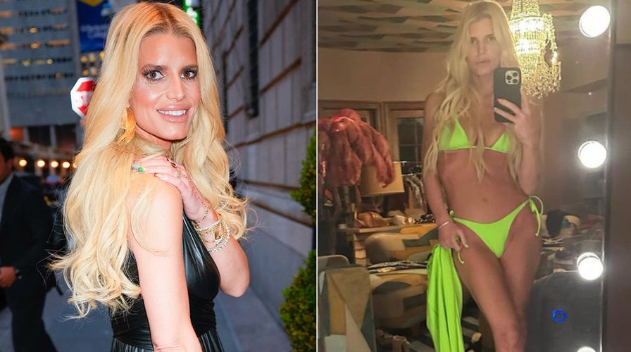 Jessica Simpson shows off neon energy in bright green bikini