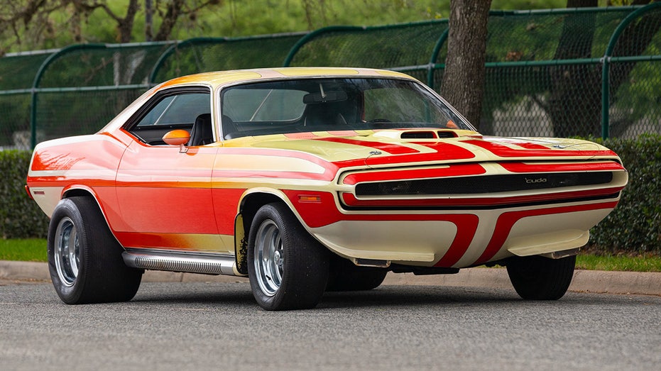 Classic 'Rapid Transit System' Plymouth 'Cuda muscle car sold for $2.2 million