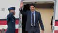 Canadian Prime Minister Justin Trudeau waves upon his arrival at the Seoul airport in Seongnam, South Korea, Tuesday, May 16, 2023. Trudeau arrived Tuesday in South Korea and will meet with South Korean President Yoon Suk Yeol, before heading to Japan for a G7 summit. (AP Photo/Lee Jin-man)