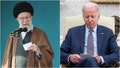 President Joe Biden, right, and Iranian Supreme Leader Ali Khamenei, left