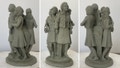 A scale model of the planned six-and-a-half foot bronze statue set to be constructed in Star Park, Coronado, CA. The front figure represents Sybil Stockdale, the wife of the senior officer interred at the infamous "Hanoi Hilton." The plaque in the rear view is designed to be legible from all heights.