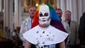 A member of the 'The Sisters of Perpetual Indulgence' attends a Jewish-Christian church service on occassion of Christopher Street Day at St. Mary's Church in Berlin, Germany, 20 June 2014. The 36th CSD takes on 21 June 2014. Photo: DANIEL NAUPOLD/dpa | usage worldwide (Photo by Daniel Naupold/picture alliance via Getty Images)