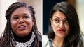 Democratic Reps. Cori Bush, left, and Rashida Tlaib, right.