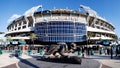 A general view of the Jacksonville Jaguars statue in front TIAA Bank Field prior to the AFC Wild Card Playoffs game against the Los Angeles Chargers at TIAA Bank Field on January 14, 2023 in Jacksonville, Florida.