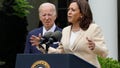 WASHINGTON, DC - MAY 01: U.S. Vice President Kamala Harris delivers remarks with President Joe Biden during an event marking National Small Business Week in the Rose Garden at the White House on May 01, 2023 in Washington, DC. Biden said that JP Morgan Case bought First Republic Bank after the troubled bank was placed in the FDIC's receivership overnight. (Photo by Chip Somodevilla/Getty Images)