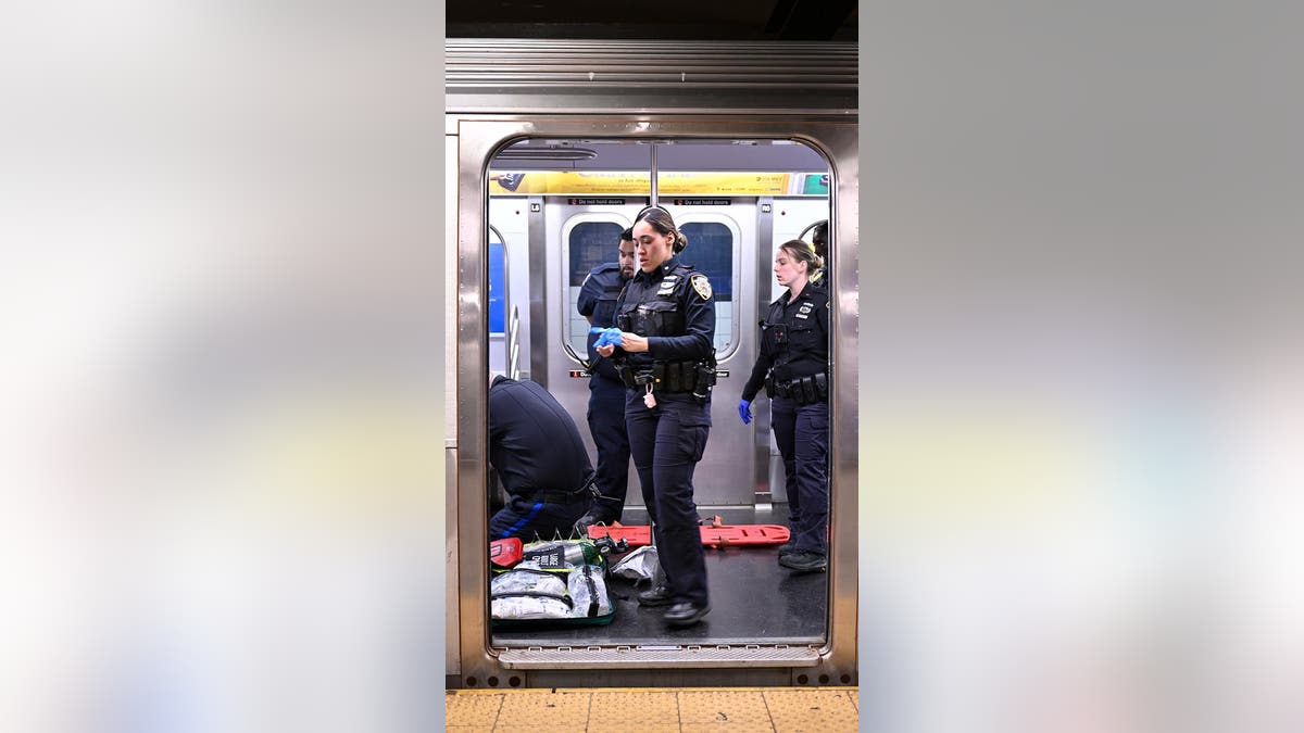 Scene on a NYC subway