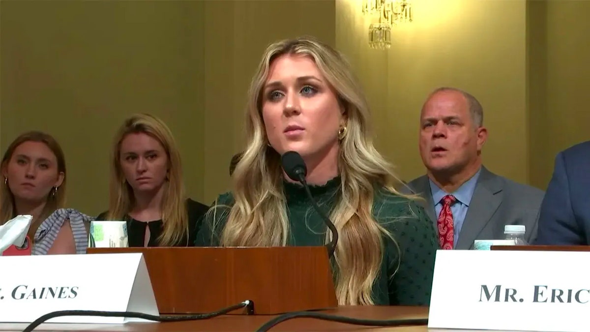 Former NCAA swimmer Riley Gaines spoke to Congress on Tuesday about an incident on April 6, 2023, when she claims to have been held for ransom at San Francisco State University.