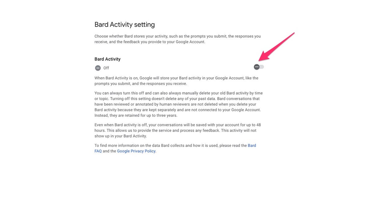 Bard activity screenshot
