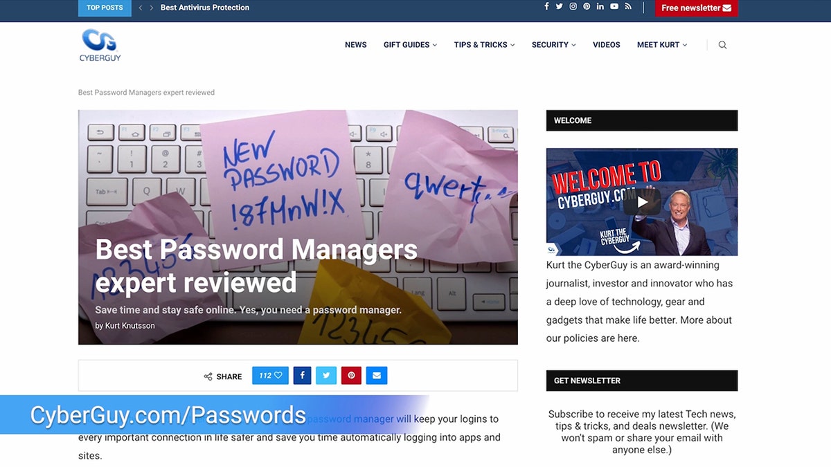 A picture of the best password managers