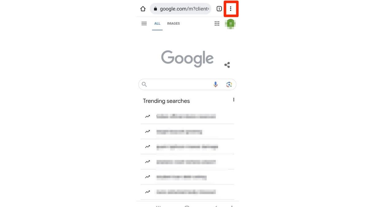 Google search on an Android