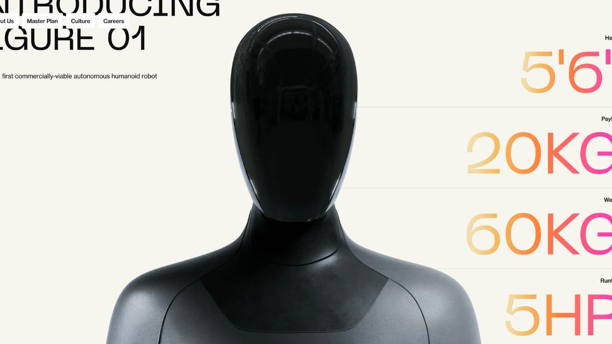 Black robotic figure facing straightforward.