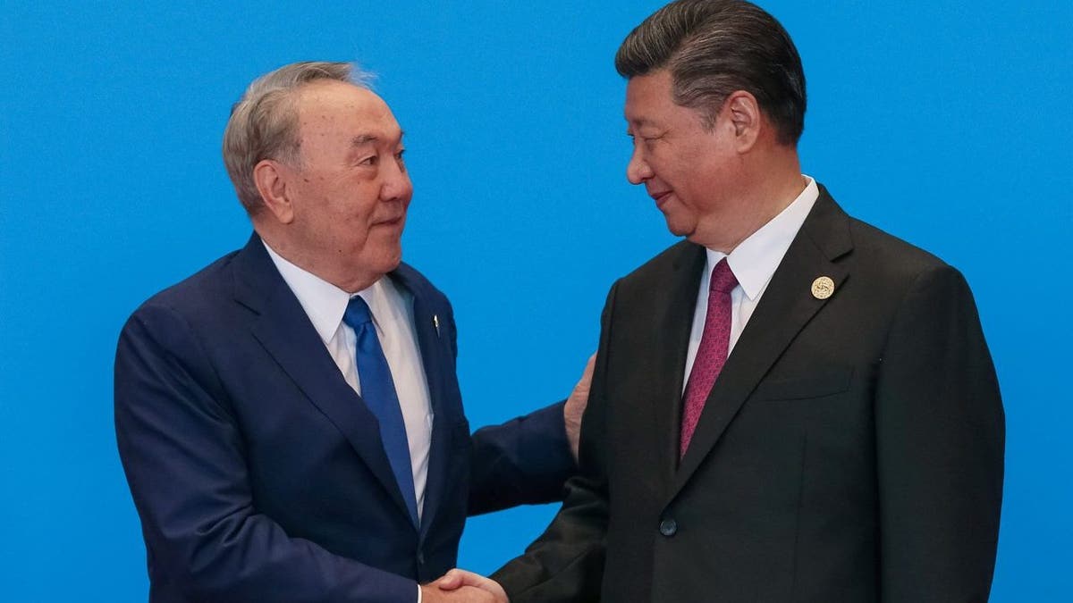 Xi with Kazakhstan president