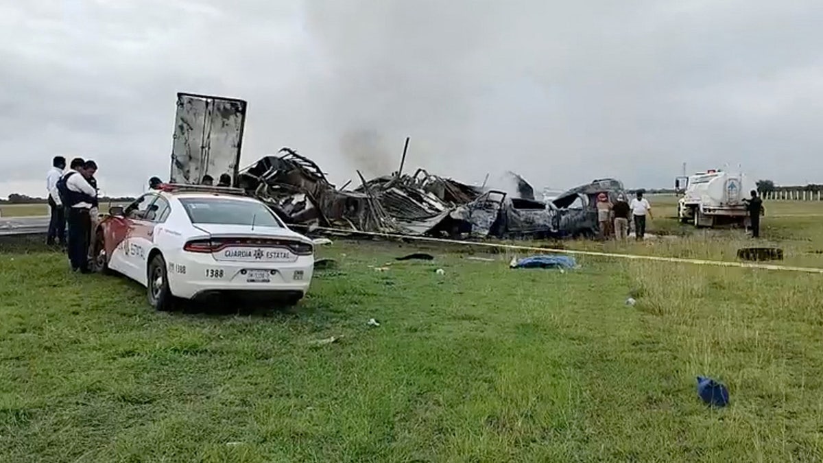 Tamaulipas highway wreckage