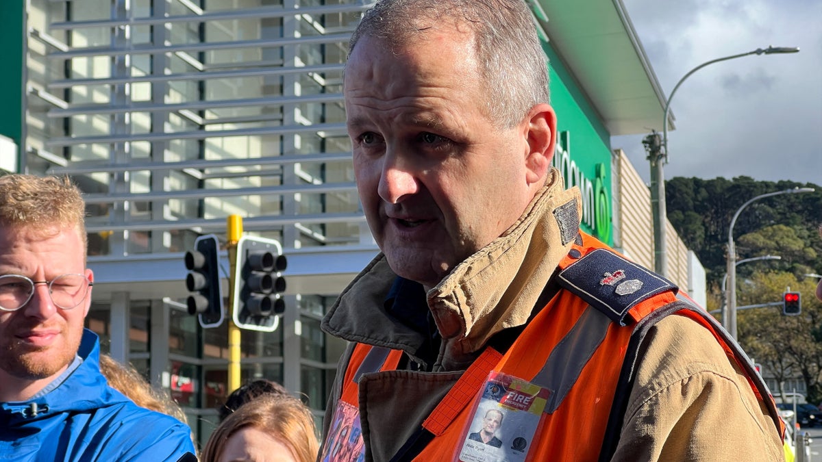 New Zealand emergency official talks to press