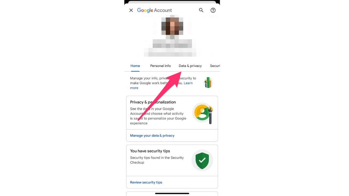 Google privacy settings