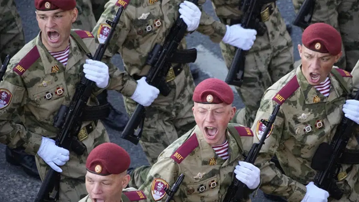 Russian troops during parade