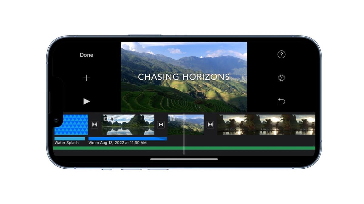 screenshot of iMovie
