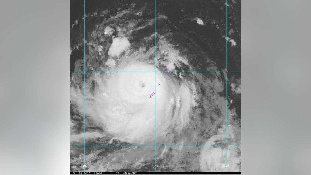 Typhoon Mawar seen via satellite